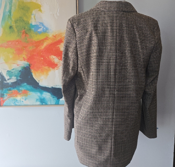 H&M Tan Checkered Blazer - Picture 3 of 11